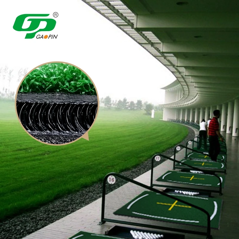 Professional 3d Golf Mat  Embroidered Golf Practice Mat Driving Range Golf Hitting Mat With Anti-Slip Bottom For Indoor Outdoor
