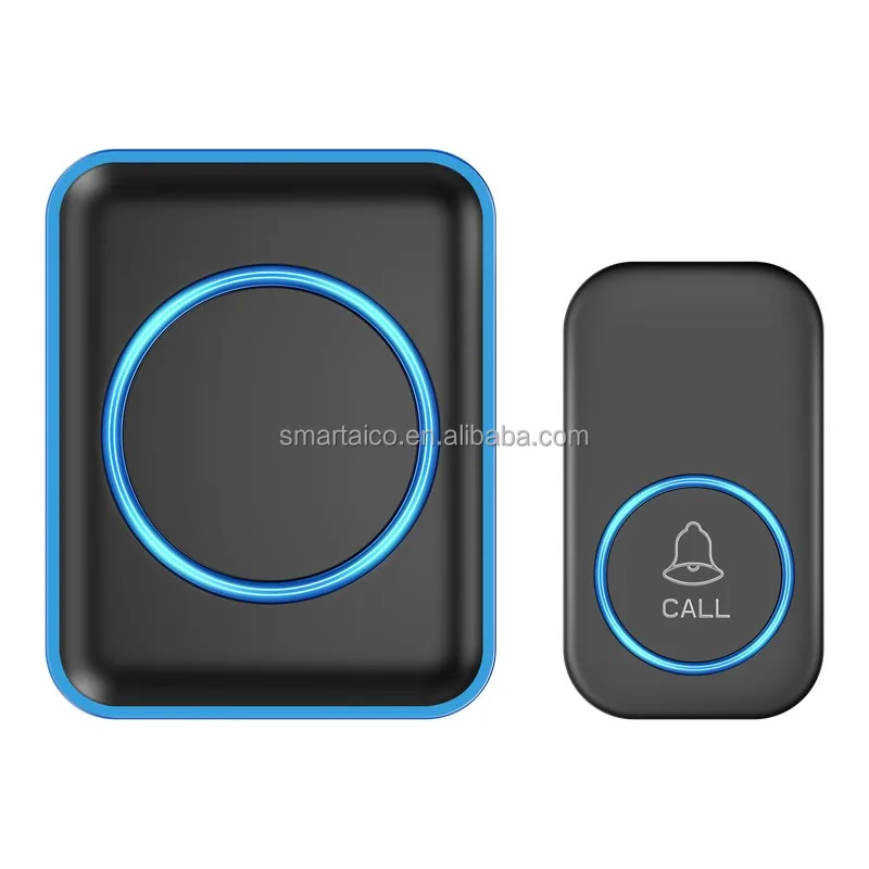 IP65 Waterproof Door Bell 1300ft Range Classroom Doorbell Kits Wireless Doorbells with LED Flashing for Hearing Impaired