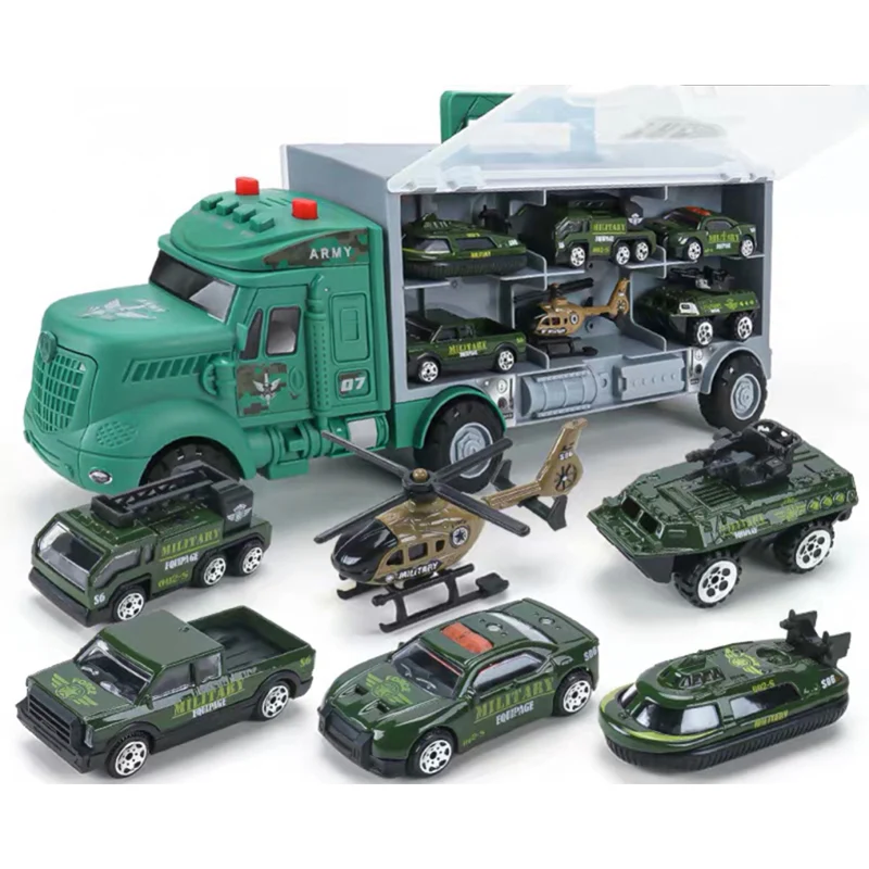 Wholesale 6 Models Inertia Car Toy Die Cast Puzzle Sound Light Diecast Car Alloy Tanks Car Toys Model Metal Vehicle Toy Set