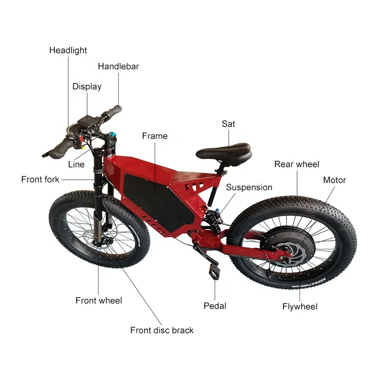 Запчасти для электровелосипеда 72 в 12000 Вт Enduro спортивный электровелосипед высокая скорость 140 км/ч внедорожный пределах 49 а/ч литиевая