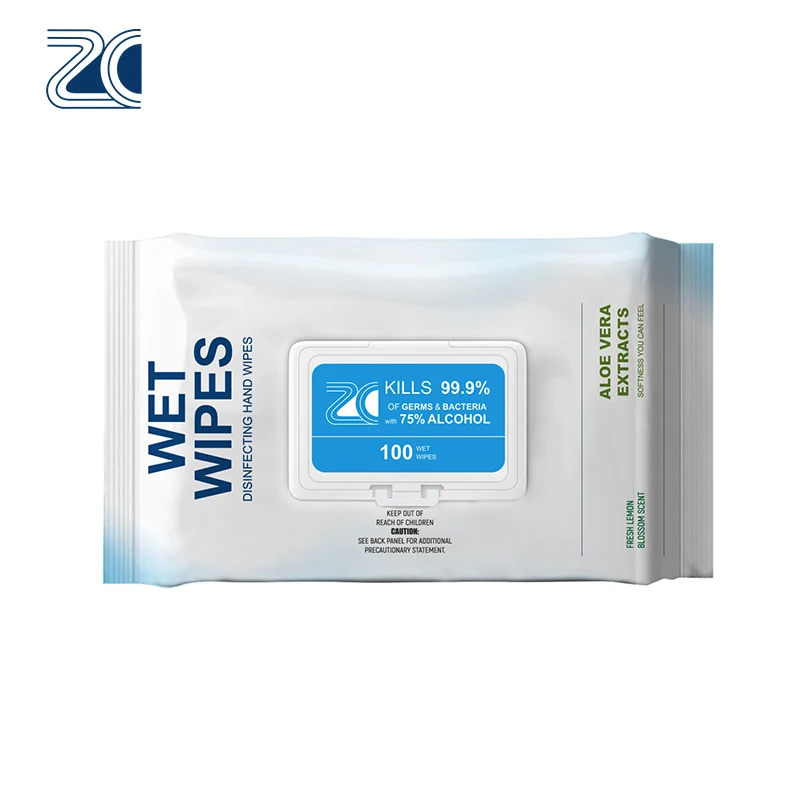 
OEM Fragrance Free Pure Moistening private label alcohol wipes disinfectant wipes wet tissue 