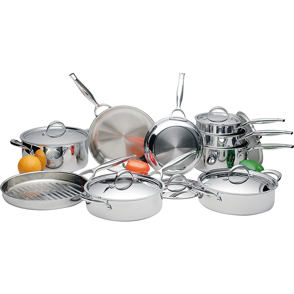 Кухонная посуда из нержавеющей стали от производителя, кастрюли, набор индукционной кухонной посуды, кастрюля из нержавеющей стали