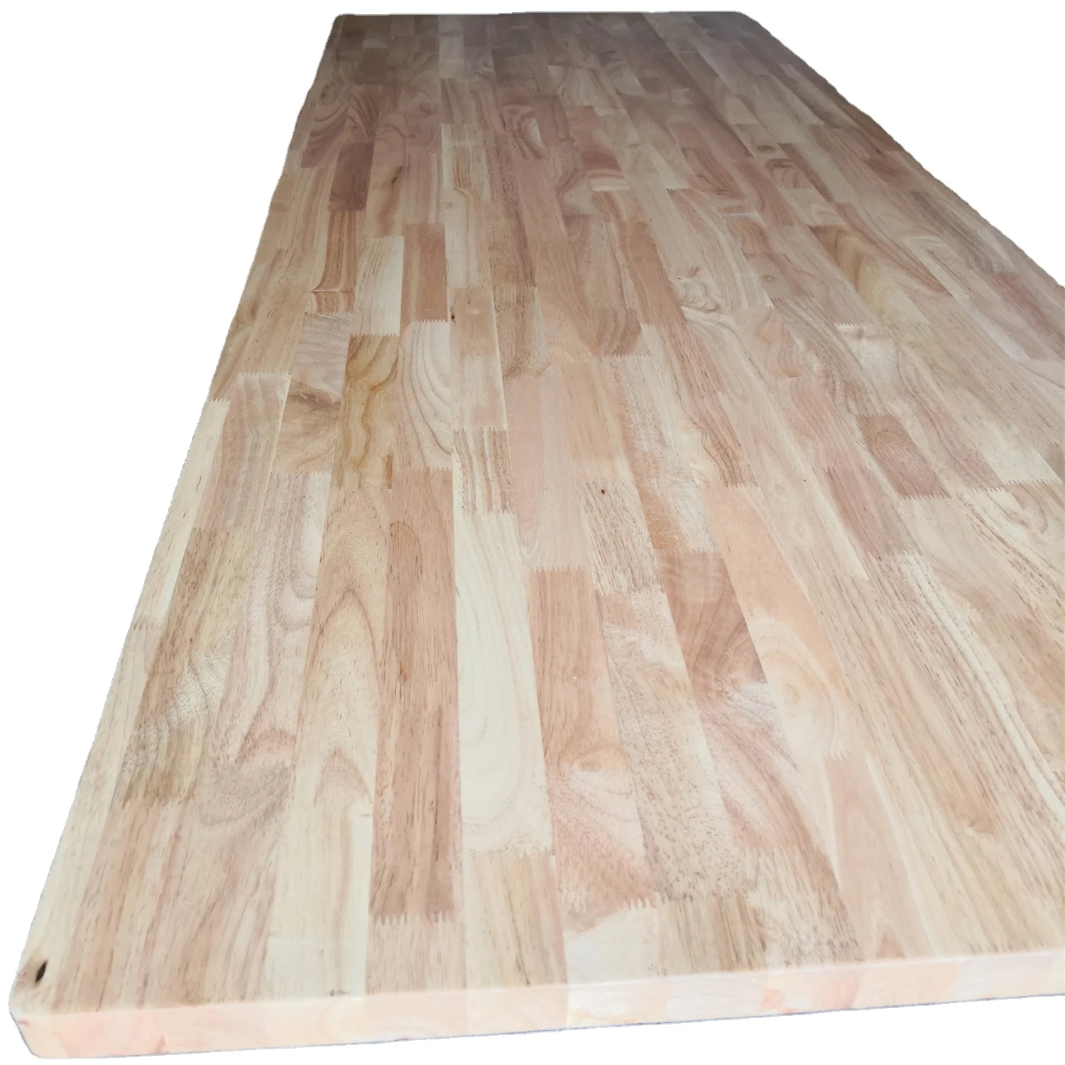 Manufacturer Production High Quality Custom Size Paint Treatment Solid Wood Table Top Rubber Wood Office Tabletop