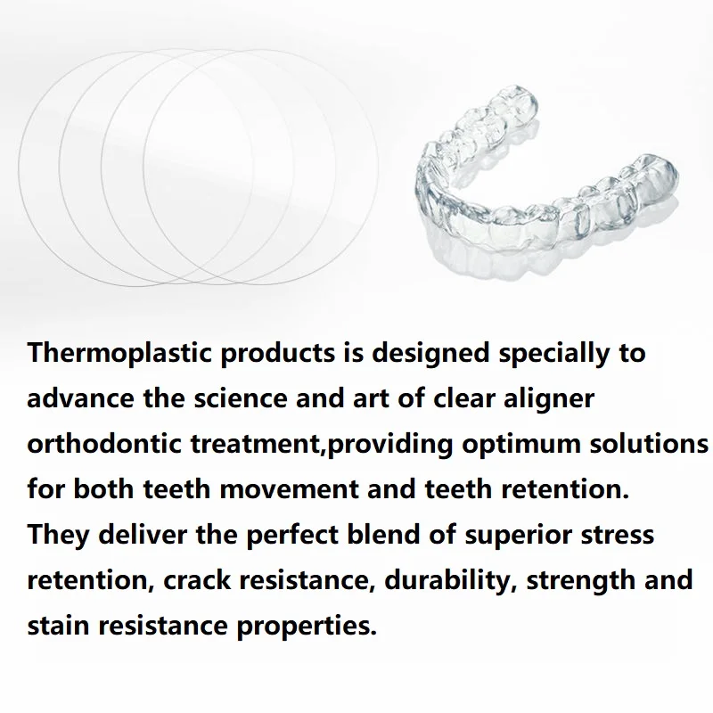 Clear TPU (Thermoplastic Urethane) Orthodontic Dental Soft Splint Sheet Hard Square Aligned Retainer for Mouth Guard