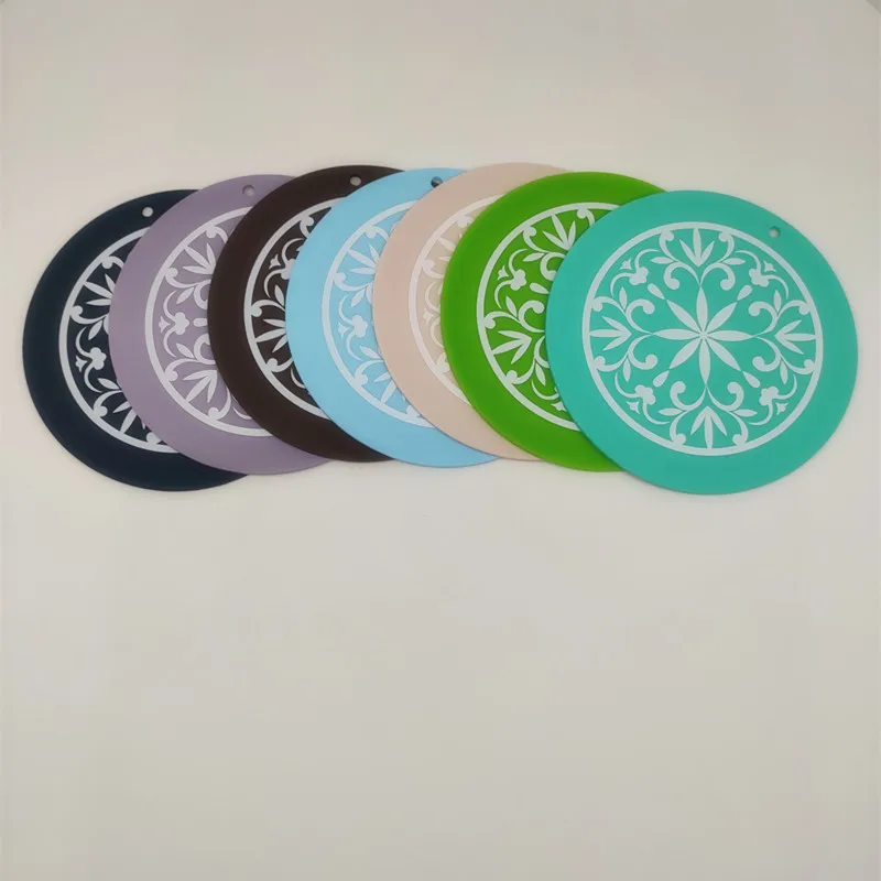 
Silicone insulation pad coaster daily water-proof anti-scald household round pot European style western placemat baby plate 
