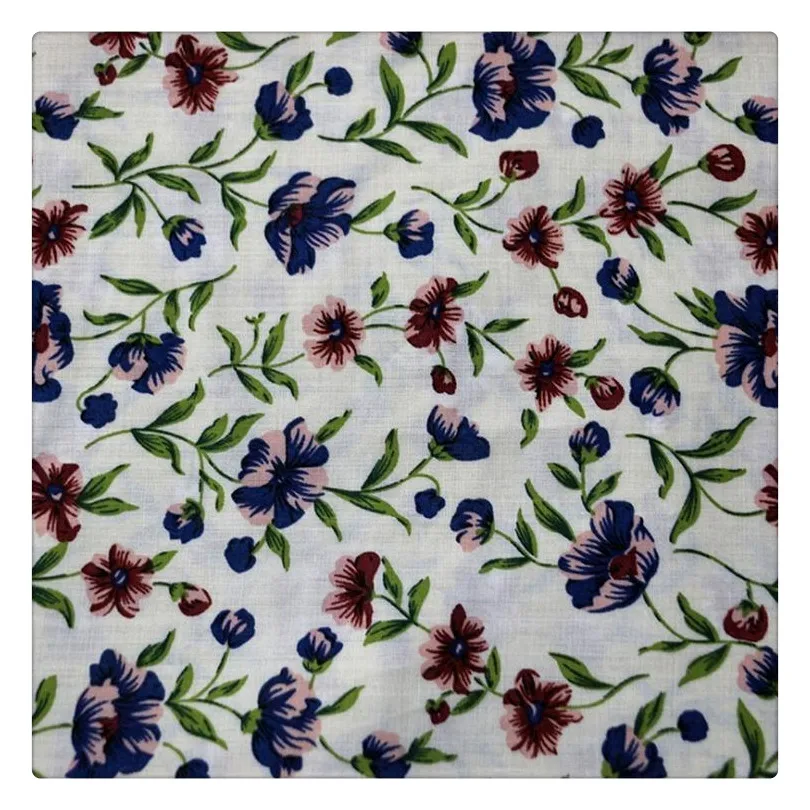 30s 145cm 100% floral printed spun rayon fabric stocklot