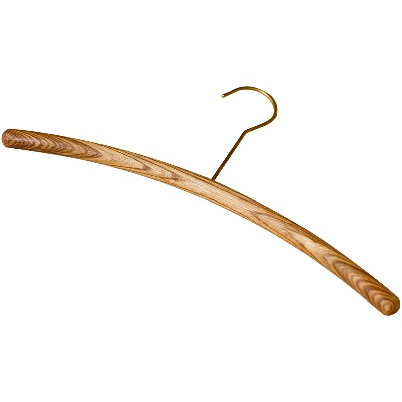 Solid wood hanger household multifunctional ebony wood copper hook garment brace non-slip bedroom wardrobe drying rack