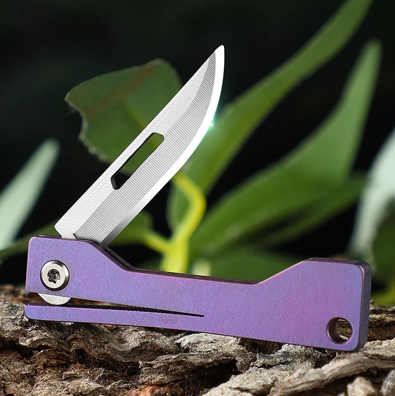 Titanium EDC Folding Small Pocket tools Titanium Version Folding Pocket Knife