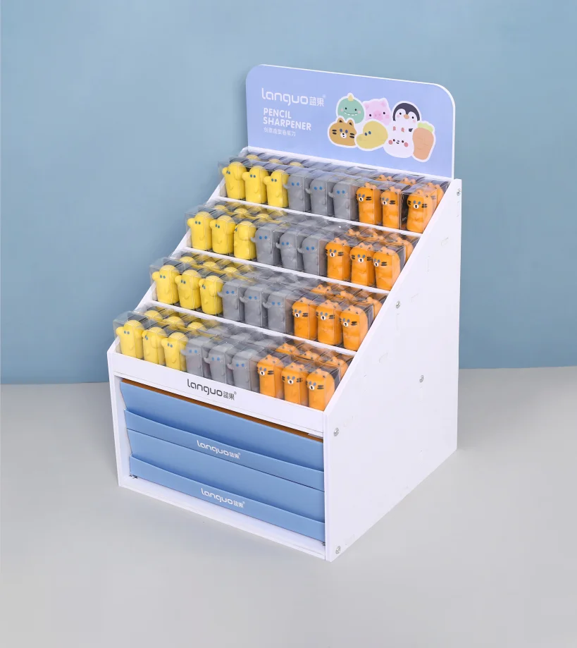 Languo запатентованная конструкция из точилки для карандашей Симпатичные рисунки зверей одно отверстие точилка