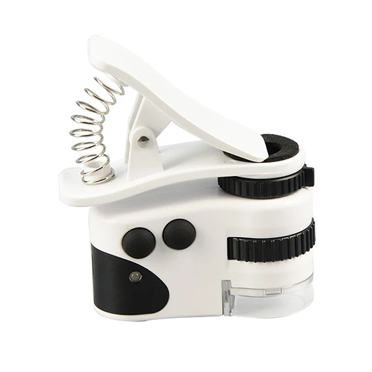 New Style LED Jewelry Magnifier Pocket Microscope Mobile Phone Clip Microscope MPK15-CL50X