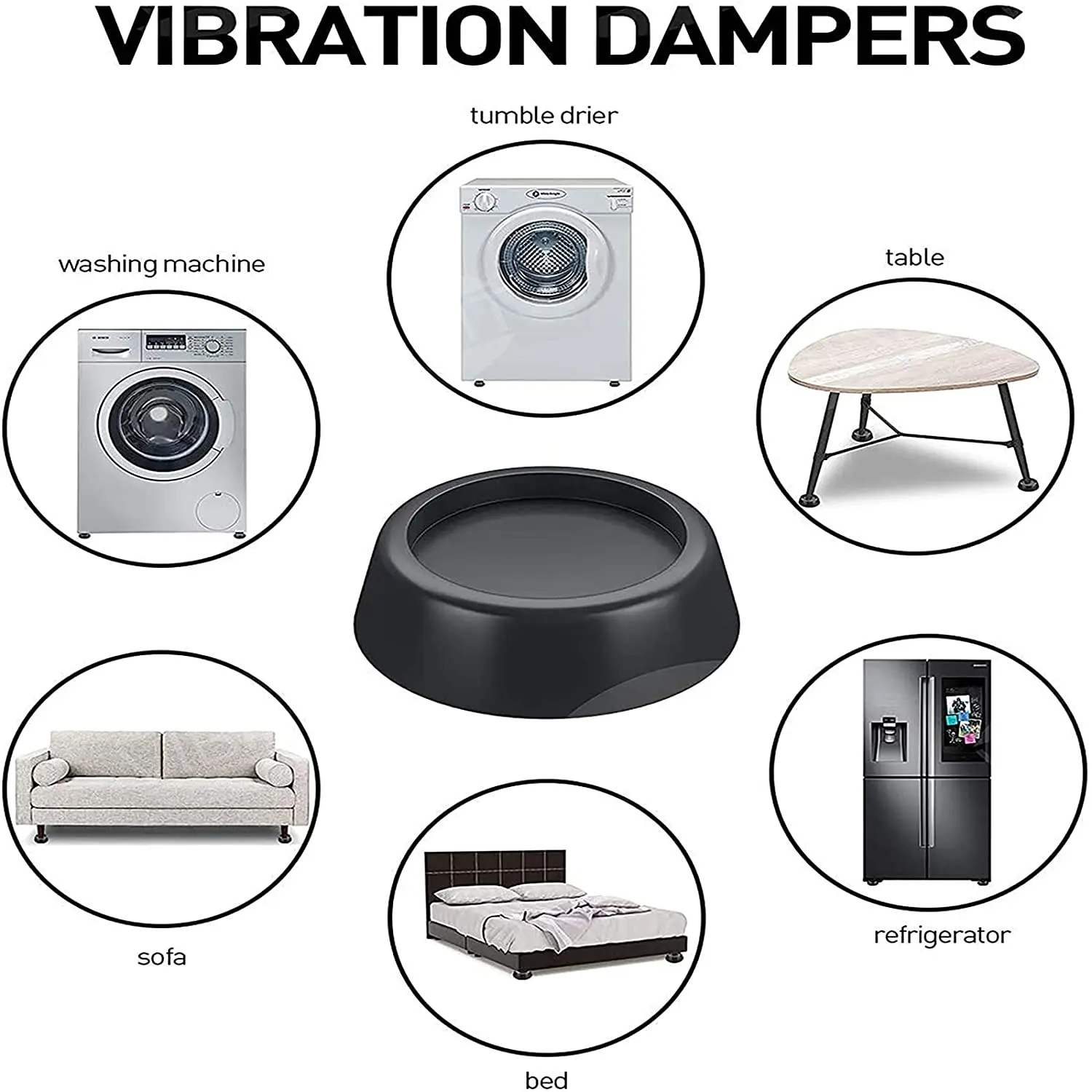 Универсальная анти ходьбы вибрации Нескользящая амортизатор резиновый коврик для ног стиральной