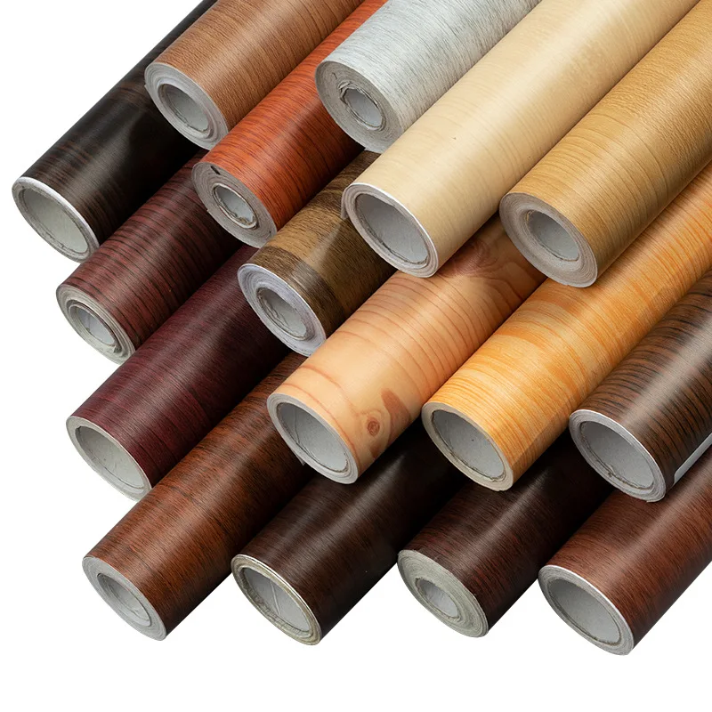 2024 Self Adhesive Removable For Home Decor Wood Pattern PVC Wall Sticker Furniture Stickers Wholesale