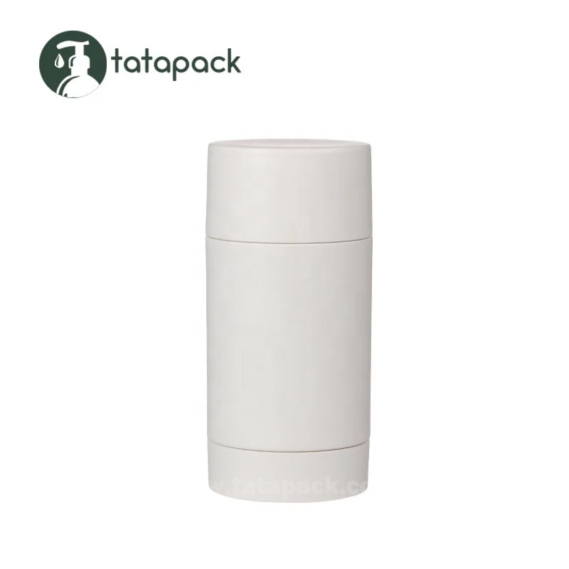 
Recyclable 100% PCR Plastic PP Matte White Deodorant Stick Container 75ml 50ml Empty Twist Up Deodorant Stick Bottle 