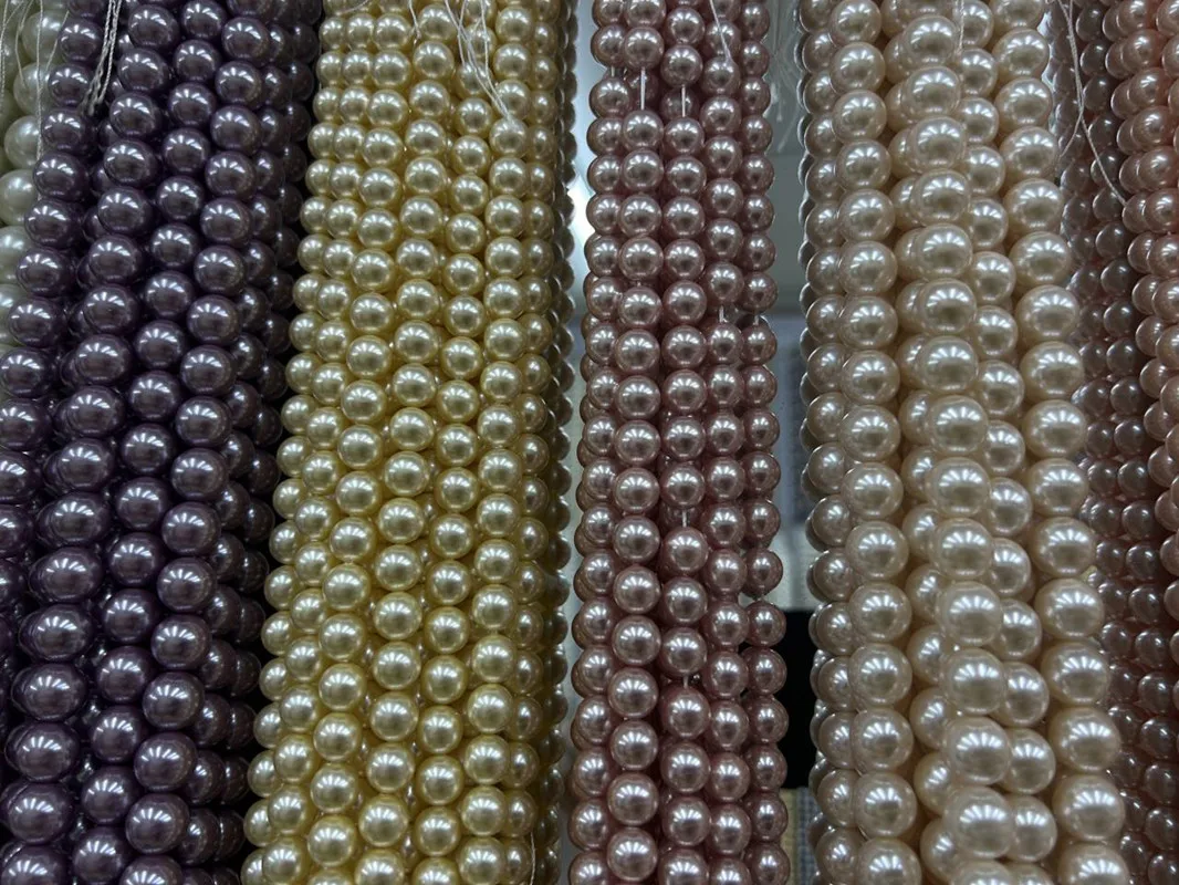 wholesale hot sale round shell pearl pearl loose beads for jewelry making