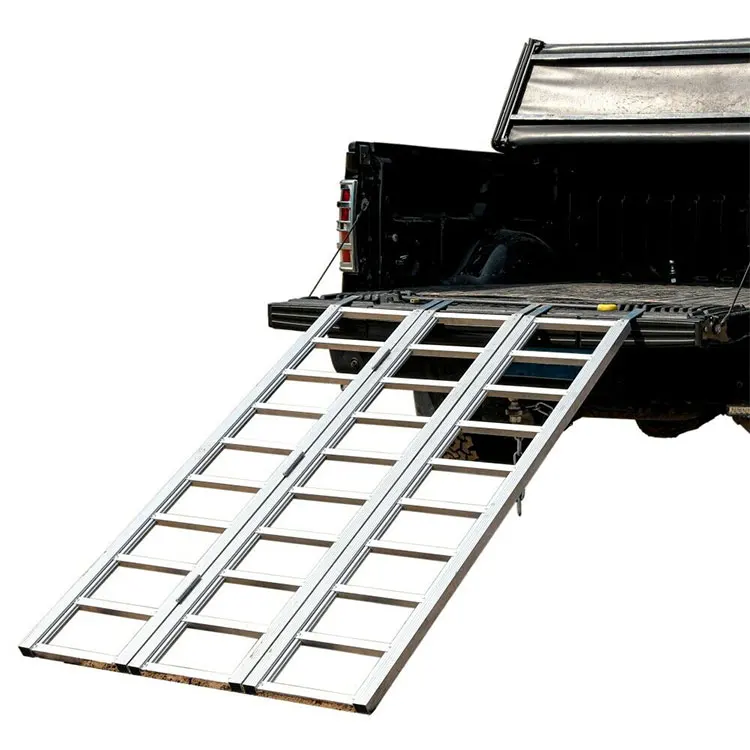 1500 LBS  Tri-Fold Folding Motorcycle ATV Aluminum Loading Ramp Snowmobile Lawn Trailer