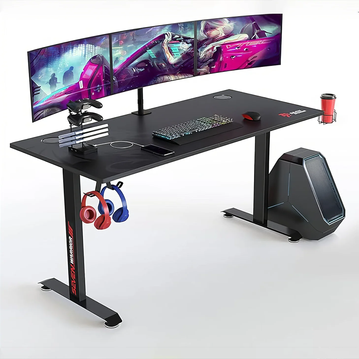 Электродвигатель лучшая современная офисная мебель подъемный компьютер Электрический компьютерный стол с подсветкой игровой