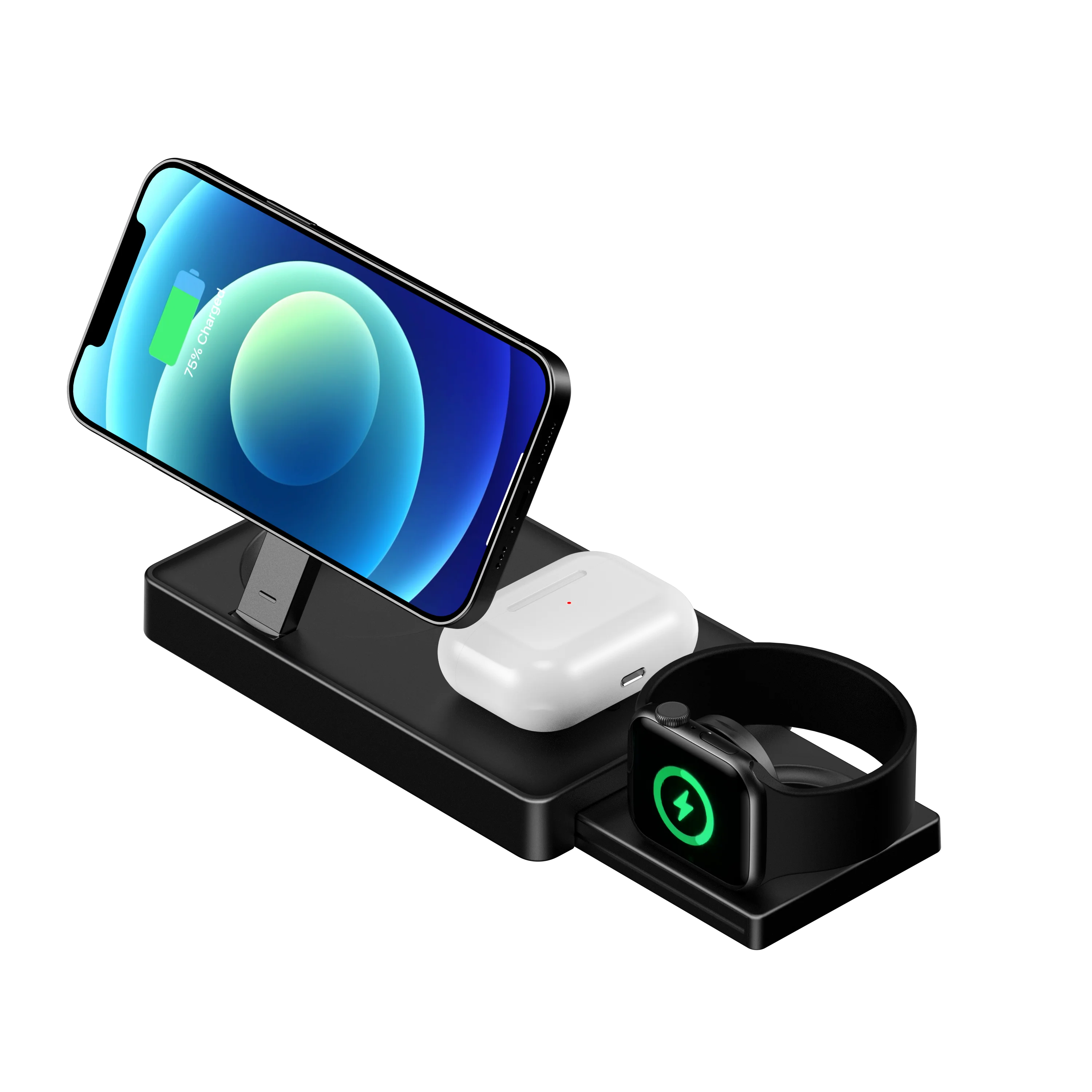 Новая магнитная док-станция для быстрой зарядки 3 в 1 беспроводная зарядная станция для iPhone13 для Apple Watch