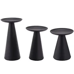 High Quality Black Metal Candelabra for Home Decor Indoor Use Table Candle Stand Metal Pillar Candle Holder