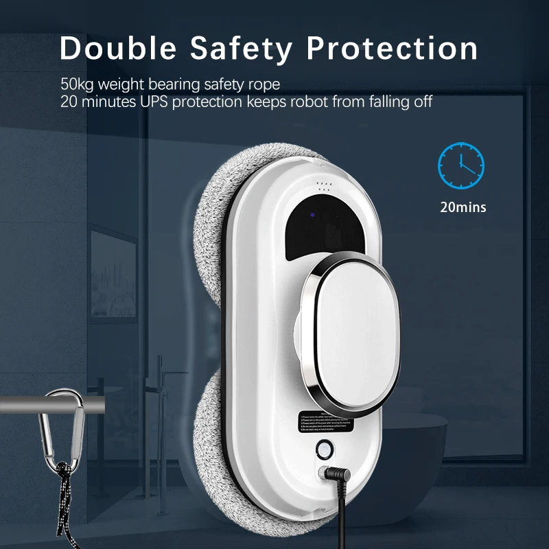 Latest Version Electric Window Cleaner High-Pressure Magnetic Robot with Remote Control for Automatic Frameless Glass Cleaning