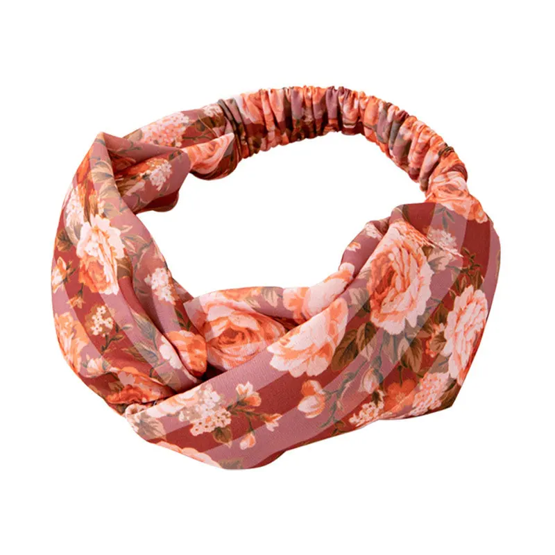 The European and American designer knot with tie-dye girl hairpin   source fabric hair band