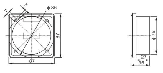 IP20 250V 16A marine cabin switch HE-2N-3M