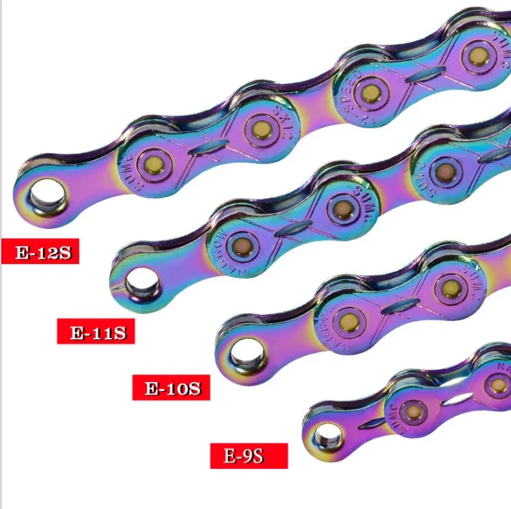 
SUMC mountain bike chain road bike variable speed chain 10 speed half hollow cross color 