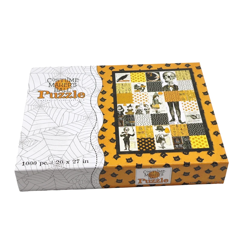 Custom 500 1000 Pieces ODM/OEM Halloween Christmas Theme Pattern Paper Gift Puzzles, Sublimation Blank White jigsaw Puzzle