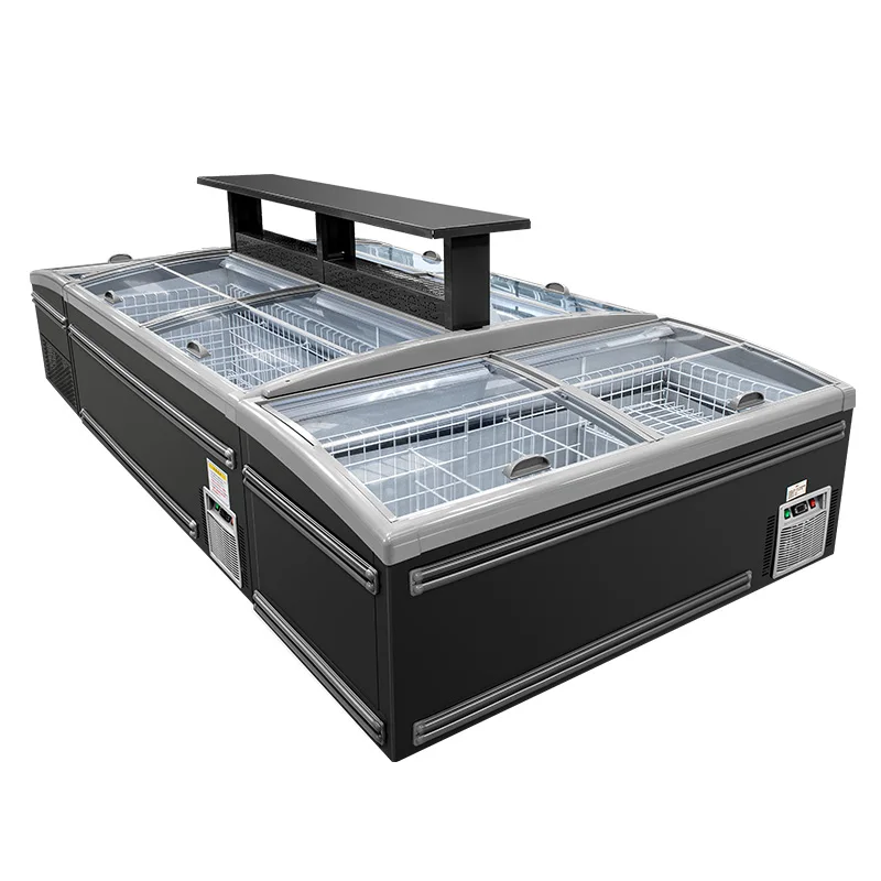 Best Option Nice Price High Grade Large Ice Cream Supermarket Chest Freezer Showcase