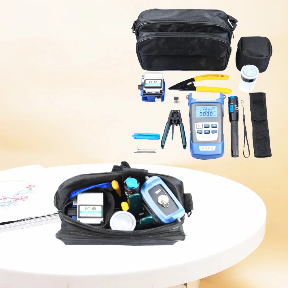FTTH fiber optic tool kits with Clean Cassette /Inspection Microscope/One Click Cleaner Pen