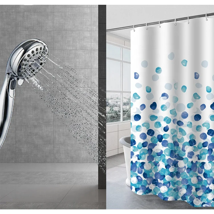 custom european kids bathroom cartoon printed lightweight shower curtains