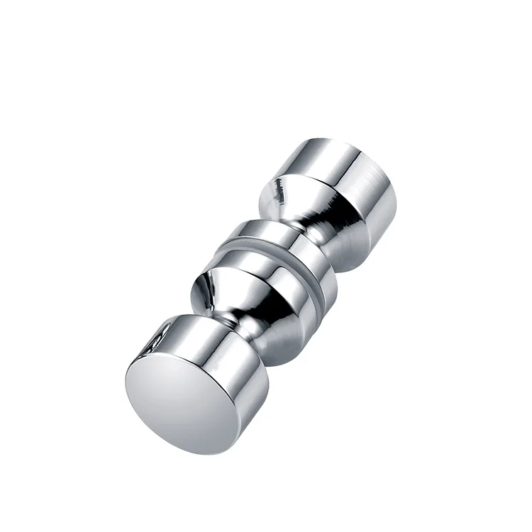 Серебристая латунная полированная хромированная маленькая ручка для ванной комнаты, для стеклянных дверей, межкомнатных дверей, яркий хром, OEM ODM