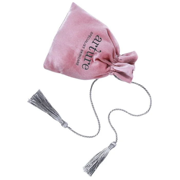 Маленькая Сумочка с логотипом на заказ, Роскошная сумочка для ожерелья, ювелирных изделий, бархатная сумочка с кисточками, очень мягкая бархатная сумка с кисточками на шнурке