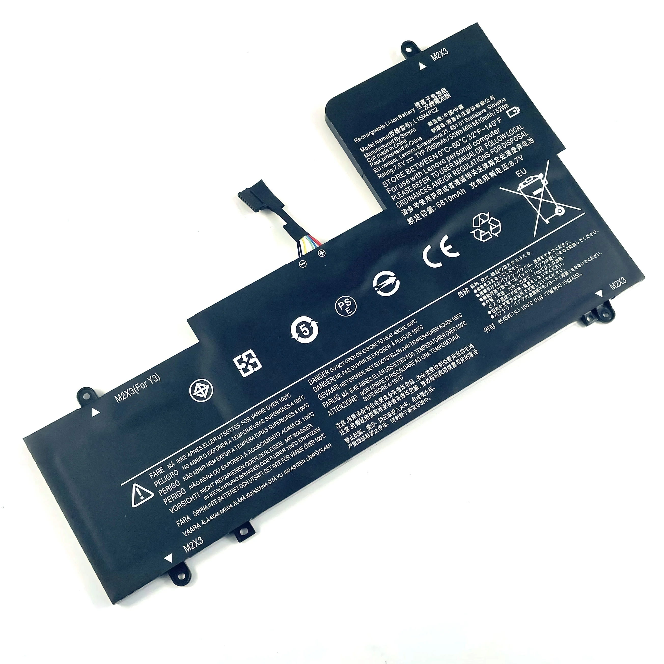 Factory Sell 7.6V  7000mAh L15M4PC2 Laptop Battery For Yoga 710-14IKBYoga 710-14ISK