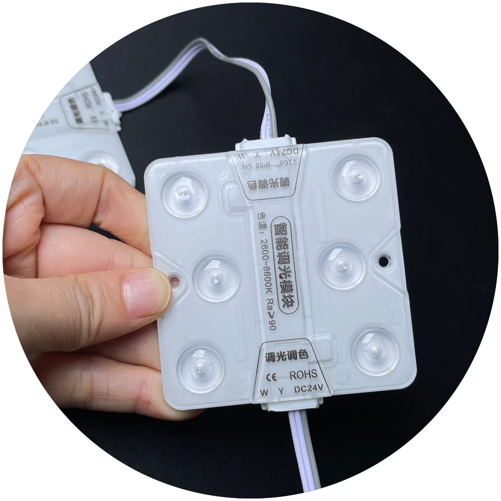 3.6w 160degree lens injection 68x68mm 2700-6500K CCT DC24V signage led module IP67 for outdoor led sign