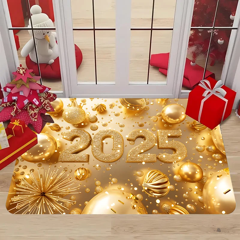 custom carpet Gold 3d printed door mat entrance home welcome mats for front door Non-slip absorbent diatom mud Bath rug