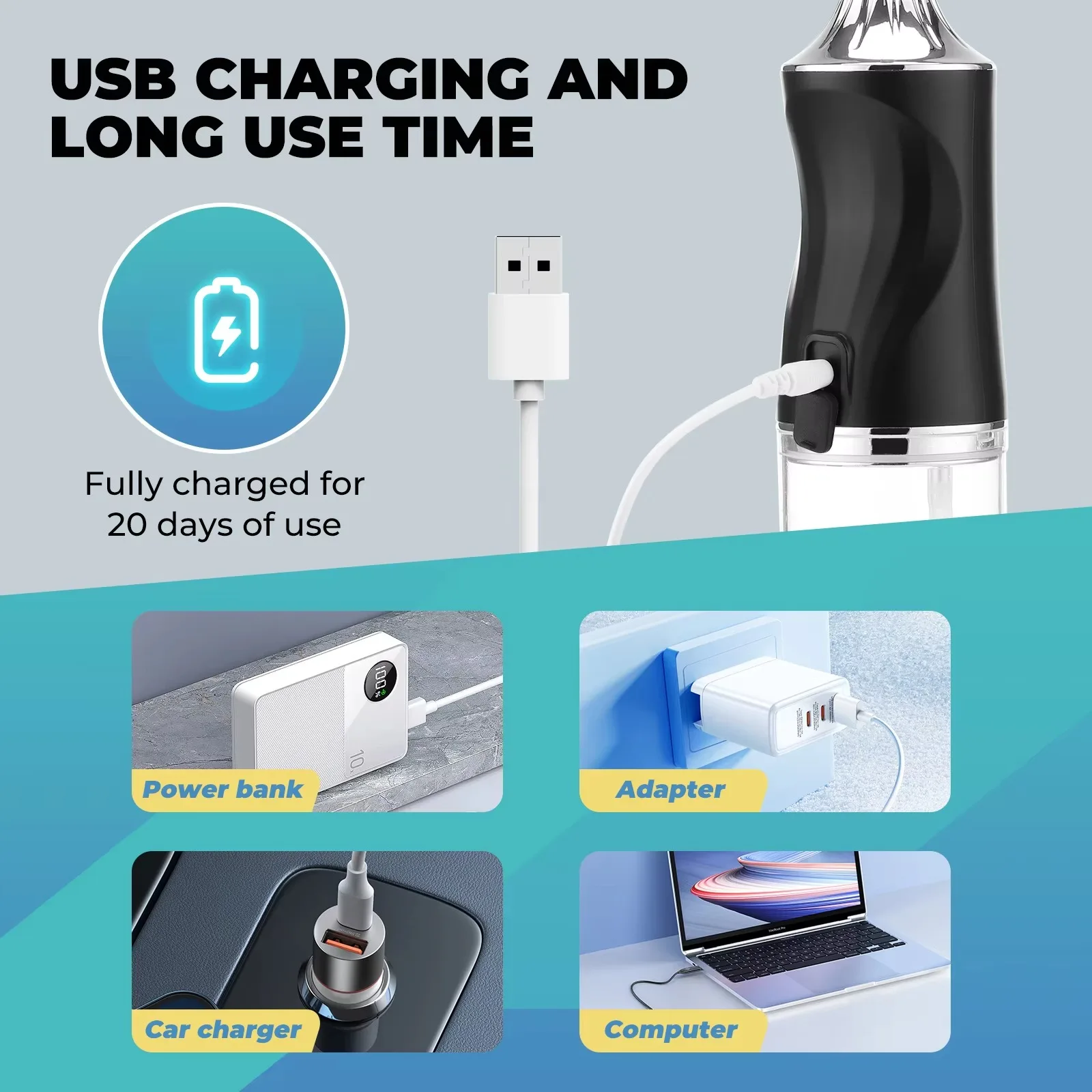 Travel Portable Water Floss Kids Large Tank OEM Jet Cordless Dental Irrigator Water Dental Flosser Water Irrigator