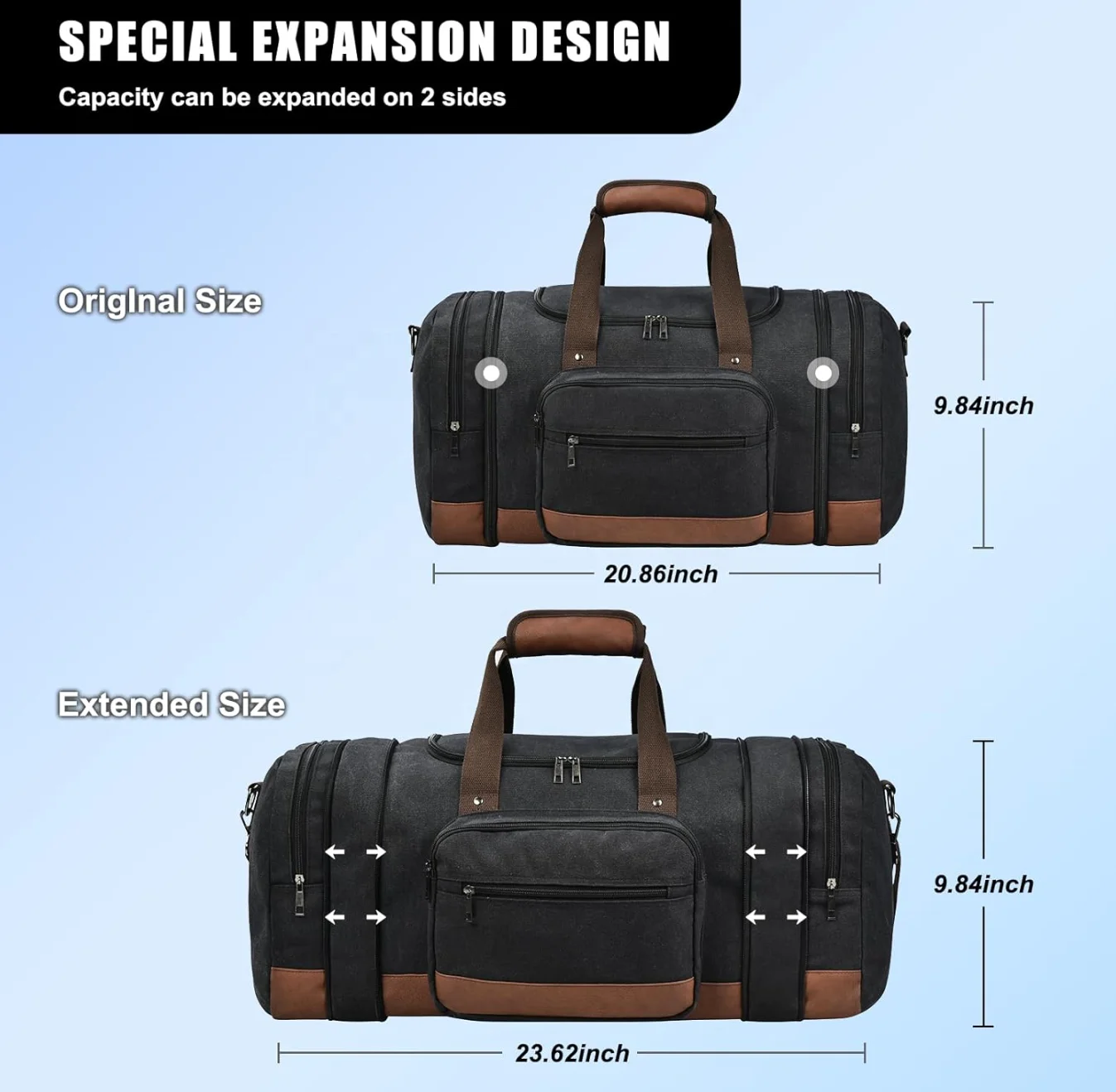 Luxury Weekend Overnight Bag For Men Customizable Canvas Cotton Traveling Duffle Bags For Gym Beach Travel Pool Custom Tote Bag