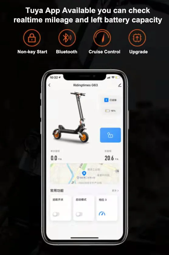 Gyroor Powerful adult 72v 40ah 10000W lithium battery e scooters electric folding two motor electric scooter dual motor 1200w