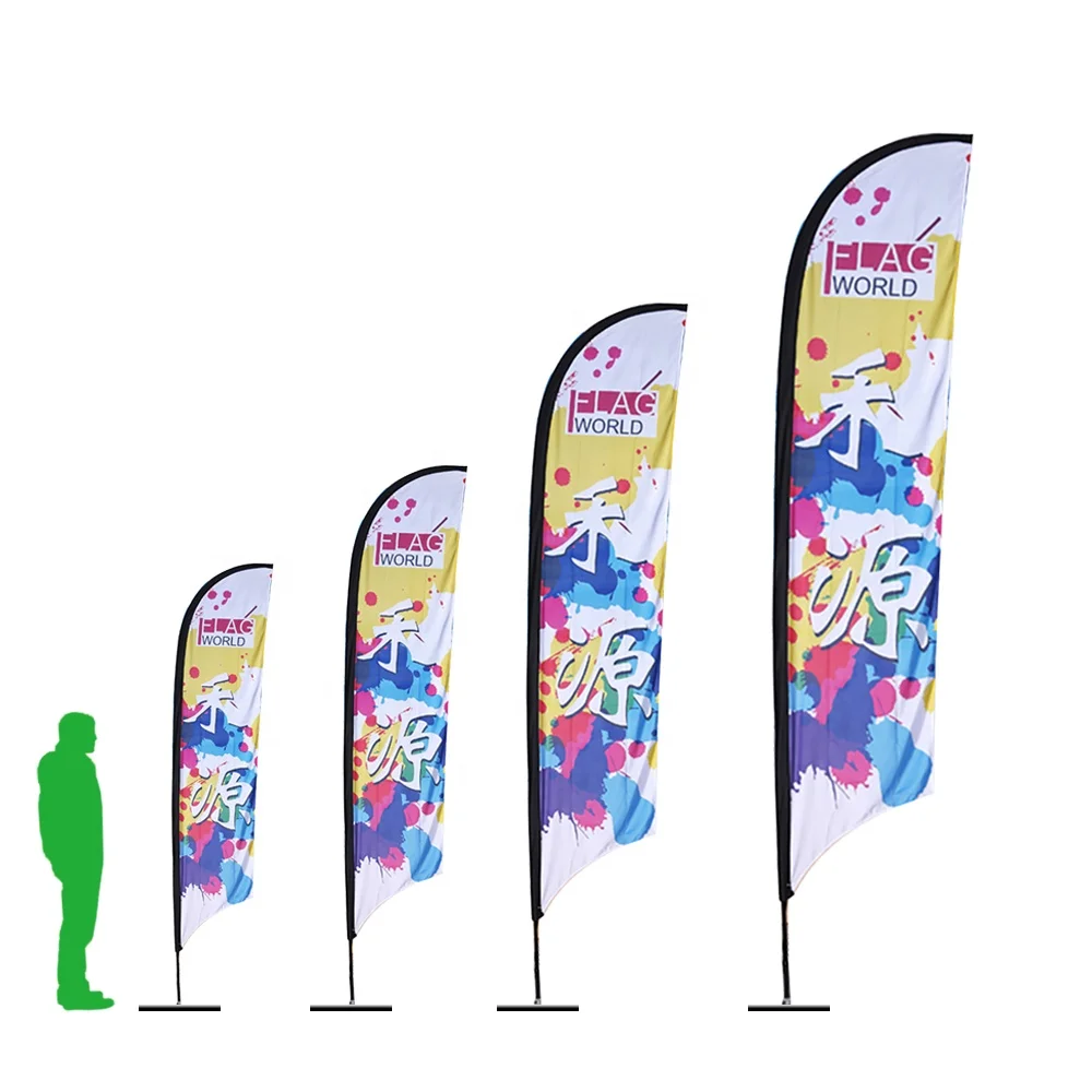 Flag Manufacturer 48h Fast Delivery Heavy Duty Polyester Outdoor Flying Advertising Custom Banner Flag With Stand