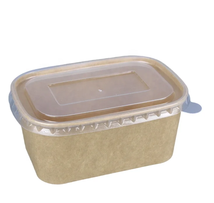 Disposable Snack Container 500ml Lid Hot Sell Custom Eco Friendly Salad Soup Cup Kraft Paper Bowl With Lid