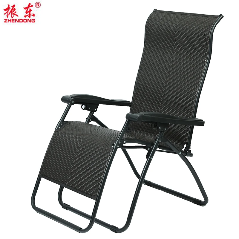 
Lounger Bench Rattan Lying Bed Camping Garden Folding Zero Gravity Relax Chairs 