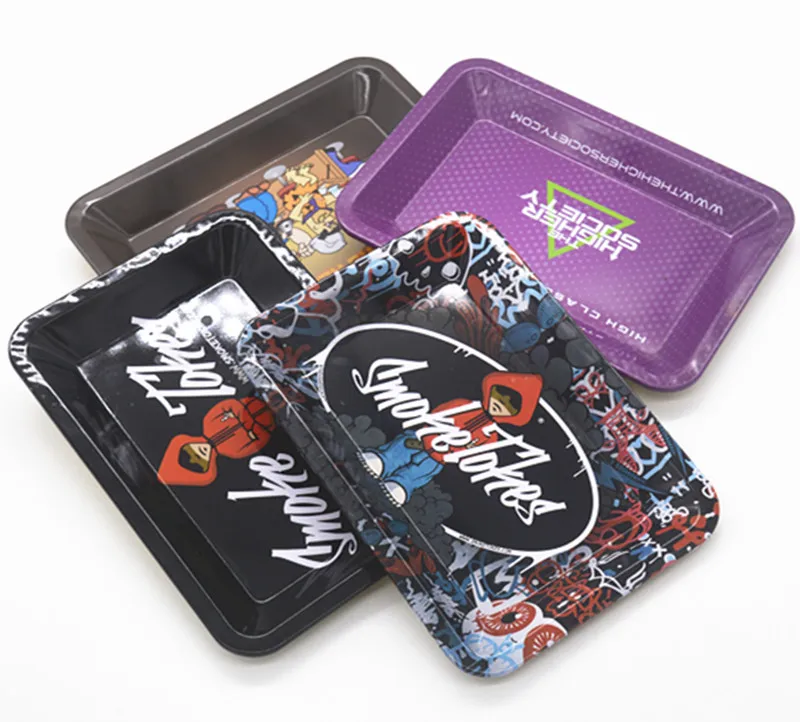Metal Tobacco Rolling Tray  Smoking serving trays rolling cigarette service tin tray