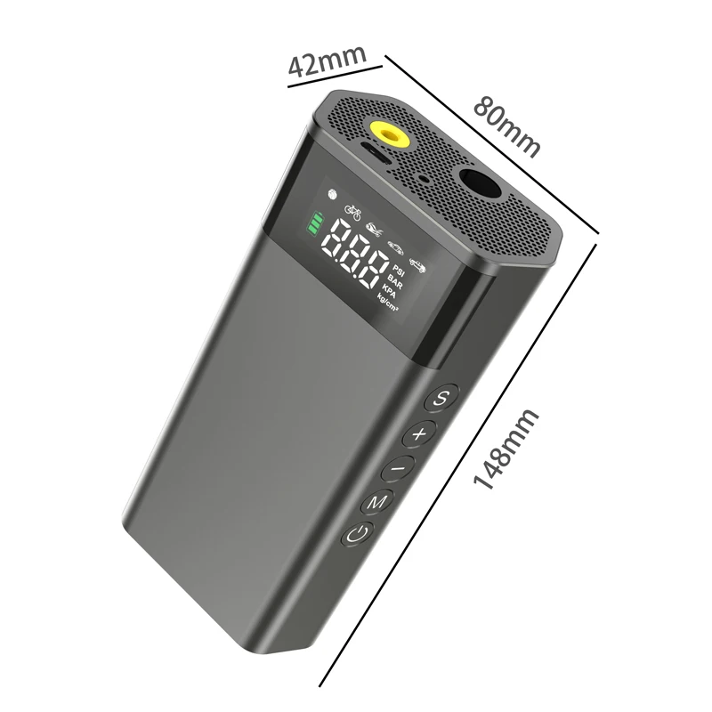 C2812 Fashion high quality carsun 7.4V 2000MAh wireless tire inflator air pump