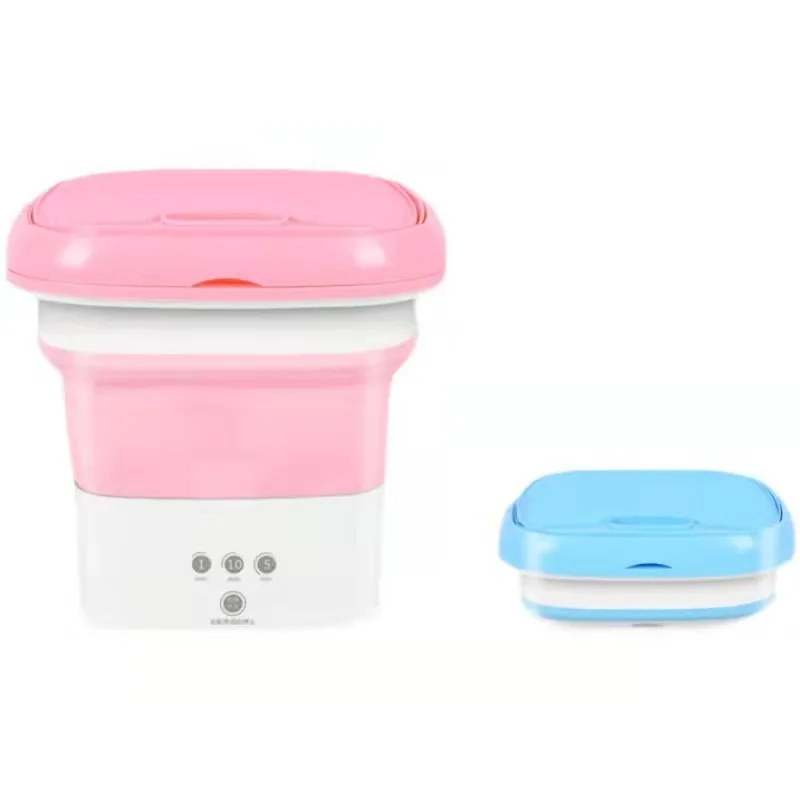 Home Bathroom Travel Ultrasonic Single Tub Mini Portable Underwear Socks Folding Bucket Other Washing Machine