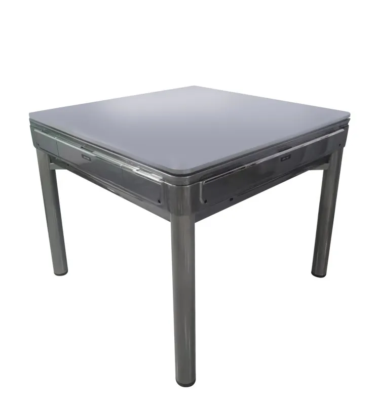 Casino quality thick MDF wood leather automatic mahjong table