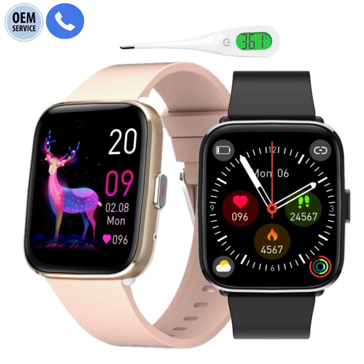 Calling function private model smartwatch support SDK semi knocked down heartrate body temperature monitoring smart watch