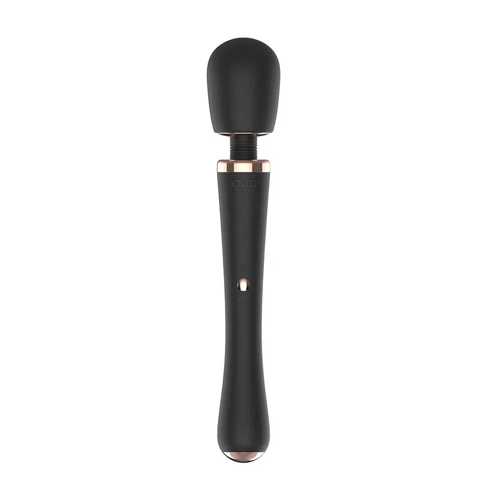 Silicone Black Sex Toy Female Woman Handheld Massage Wand Massager Vibrator Rechargeable AV Magic Vibrating Wand Massager
