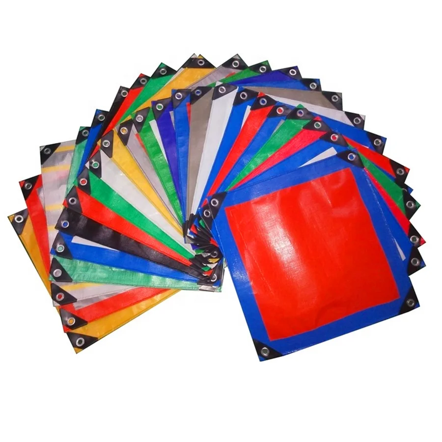 China Stock roof cover tarpaulin roll tarps reversible poly tarp Factory Price
