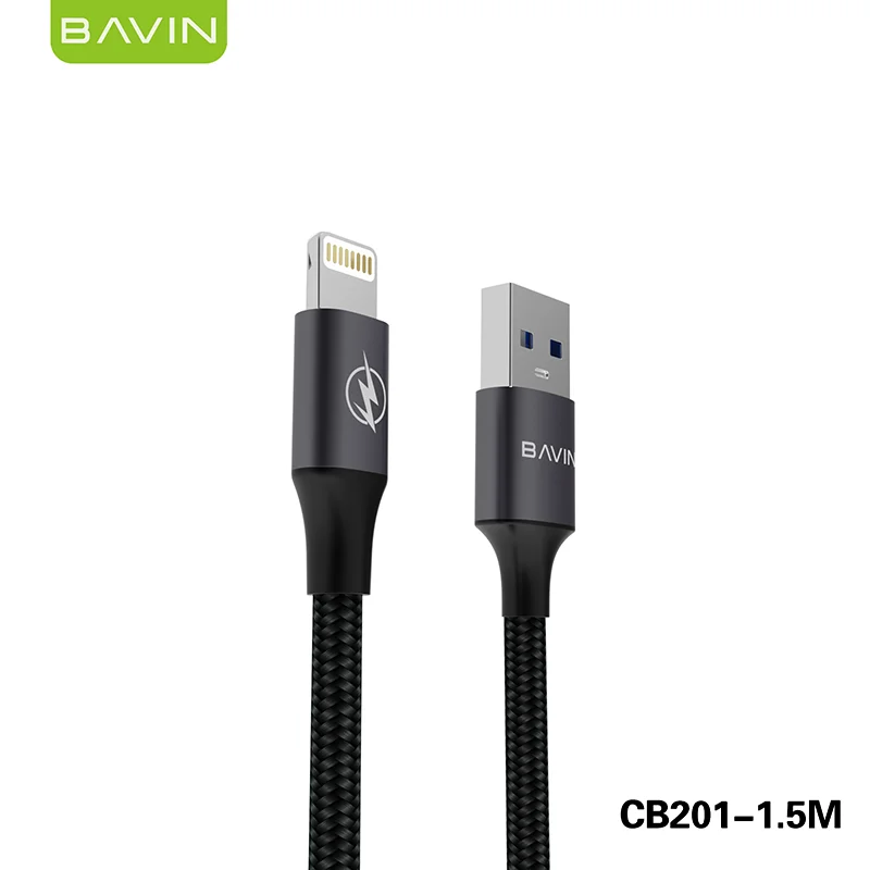 CB201 BAVIN best sellers product 1.5M  Charging Cable support 18W Braided wire USB DATA Cable