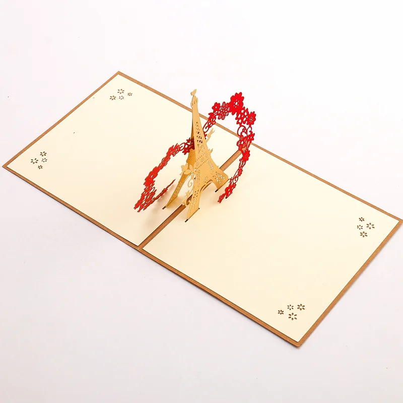 Wedding Invitation Card 3d Greeting Card Model 2020 Diy Competitive Price Heart Shape Handmade Customized Gift Card Custom Size